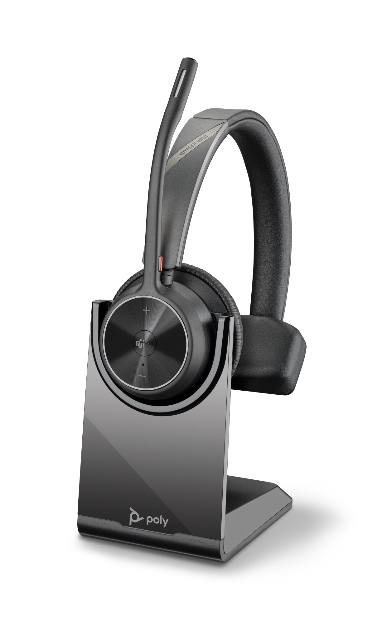 Auriculares Poly Voyager 4310 con certificación para Microsoft Teams + llave BT700 + soporte de carga