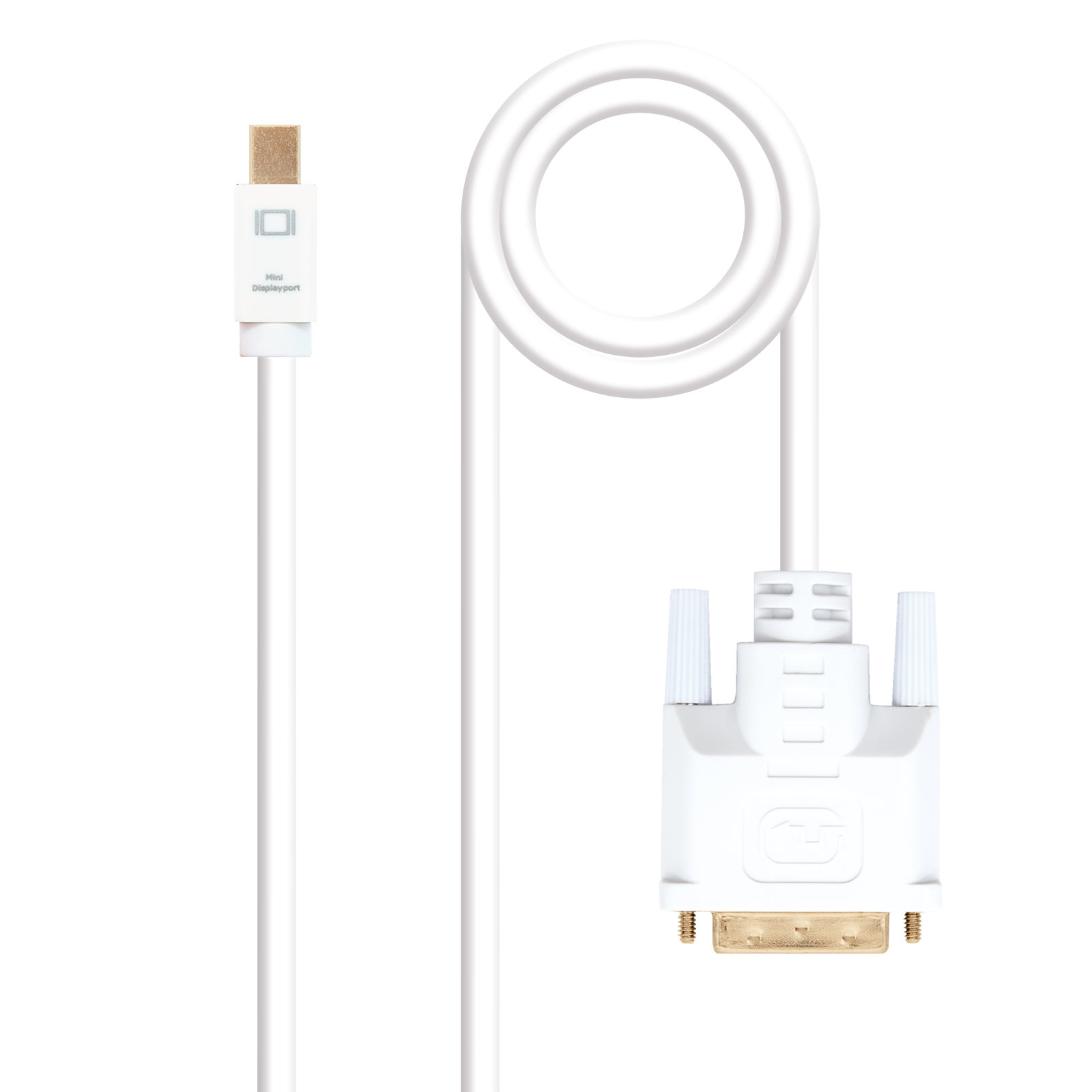 Cable conversor Mini DP a DVI, Mini DP/M - DVI/M, Blanco, 5.0 M