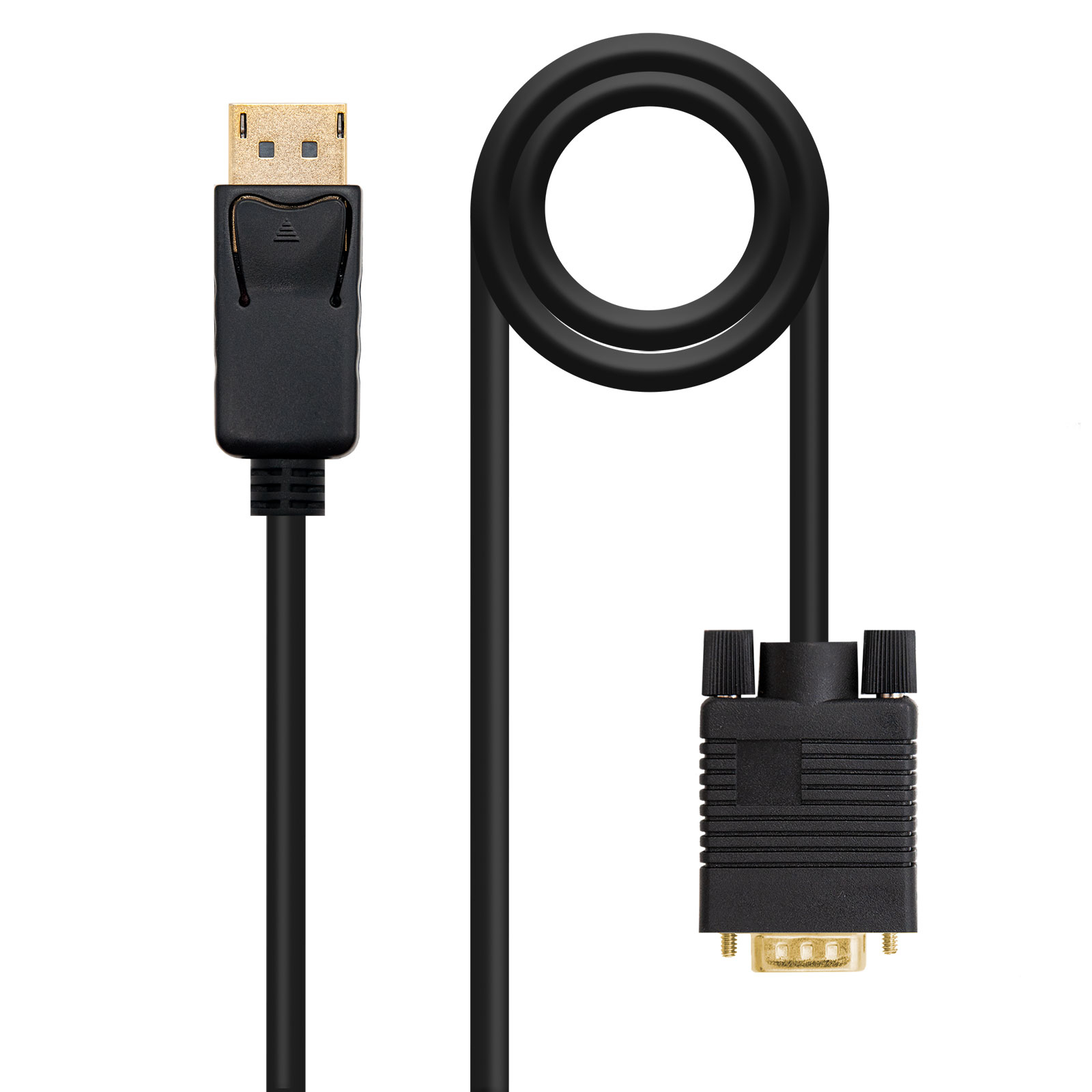 Cable conversor DISPLAYPORT a VGA, DP/M - VGA/M, Negro, 5.0 M