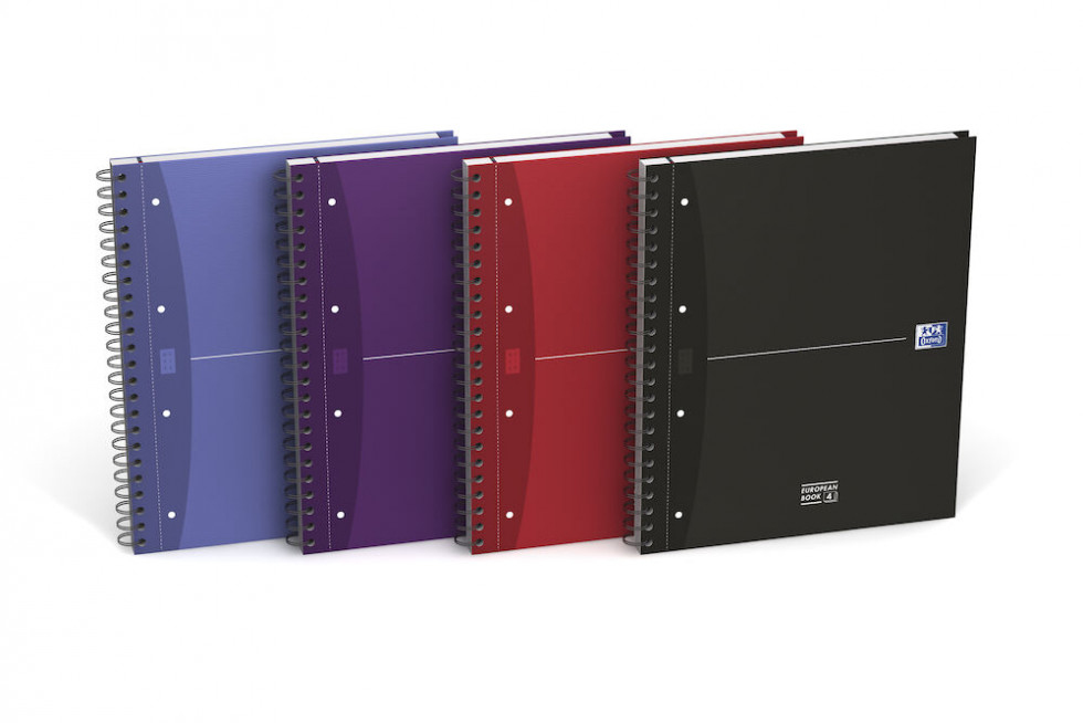 100104738 cuaderno y block A4 Púrpura, Azul, Rojo, Negro