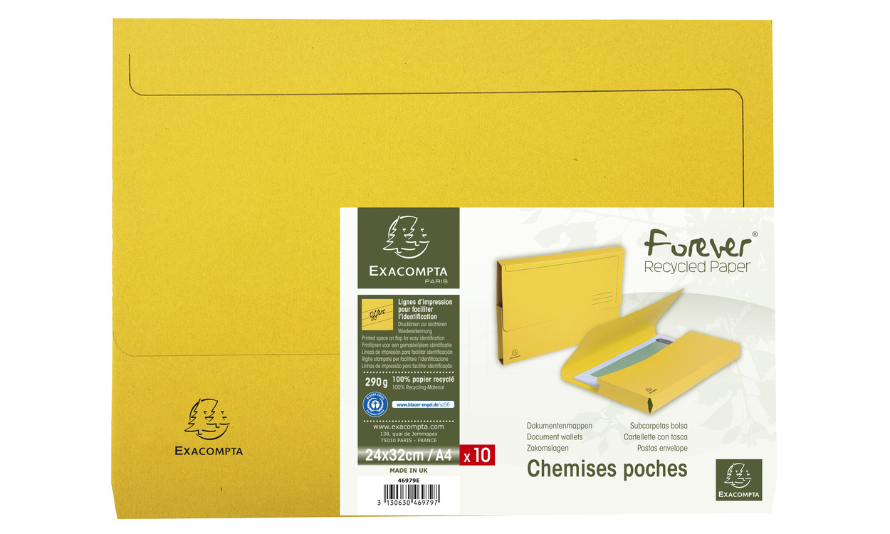 46979E carpeta Caja de cartón Amarillo A4