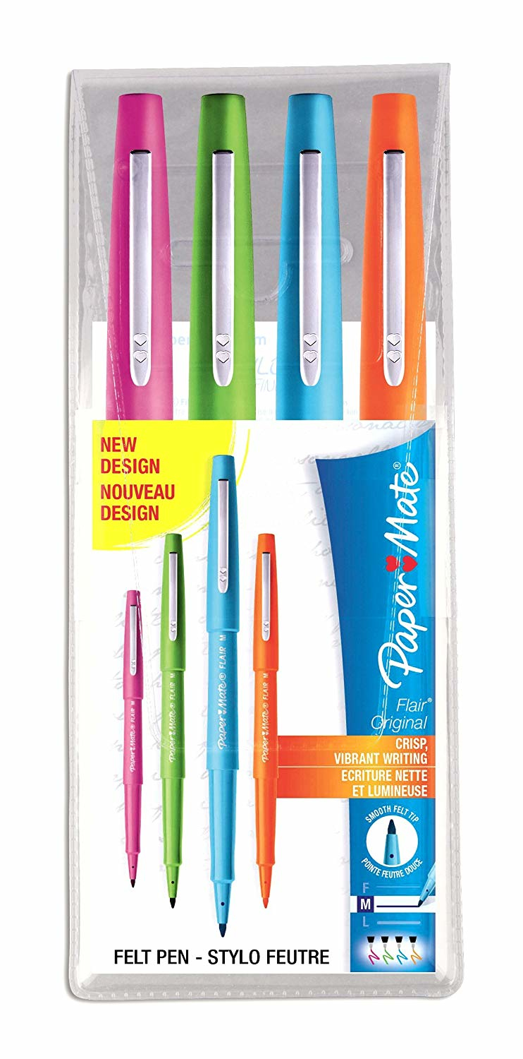 Flair Original rotulador Medio Azul, Verde, Naranja, Rosa
