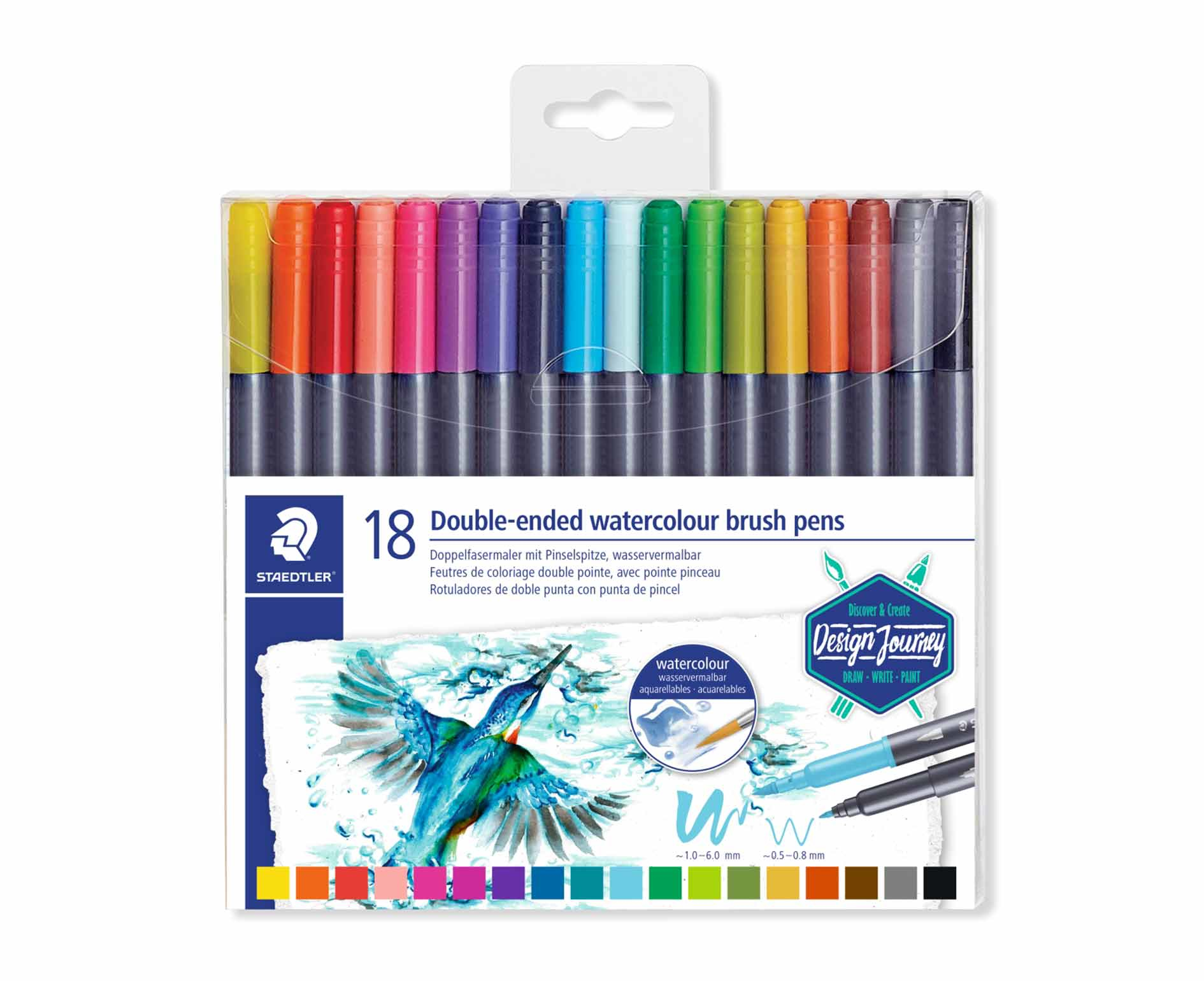 3001 rotulador Fino/Extragrueso Multicolor 18 pieza(s)