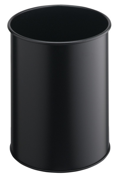 330101 cubo de basura Alrededor Poliéster, Acero Negro