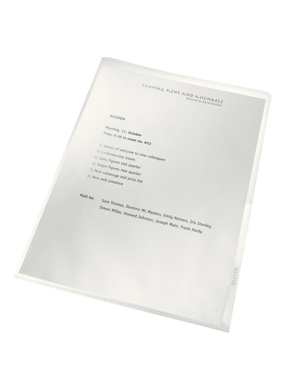 40013003 carpeta Polipropileno (PP) Transparente A4