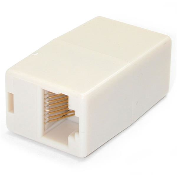 Caja de Empalme Acoplador para Cable Cat5 Ethernet UTP - 2x Hembra RJ45 - Beige