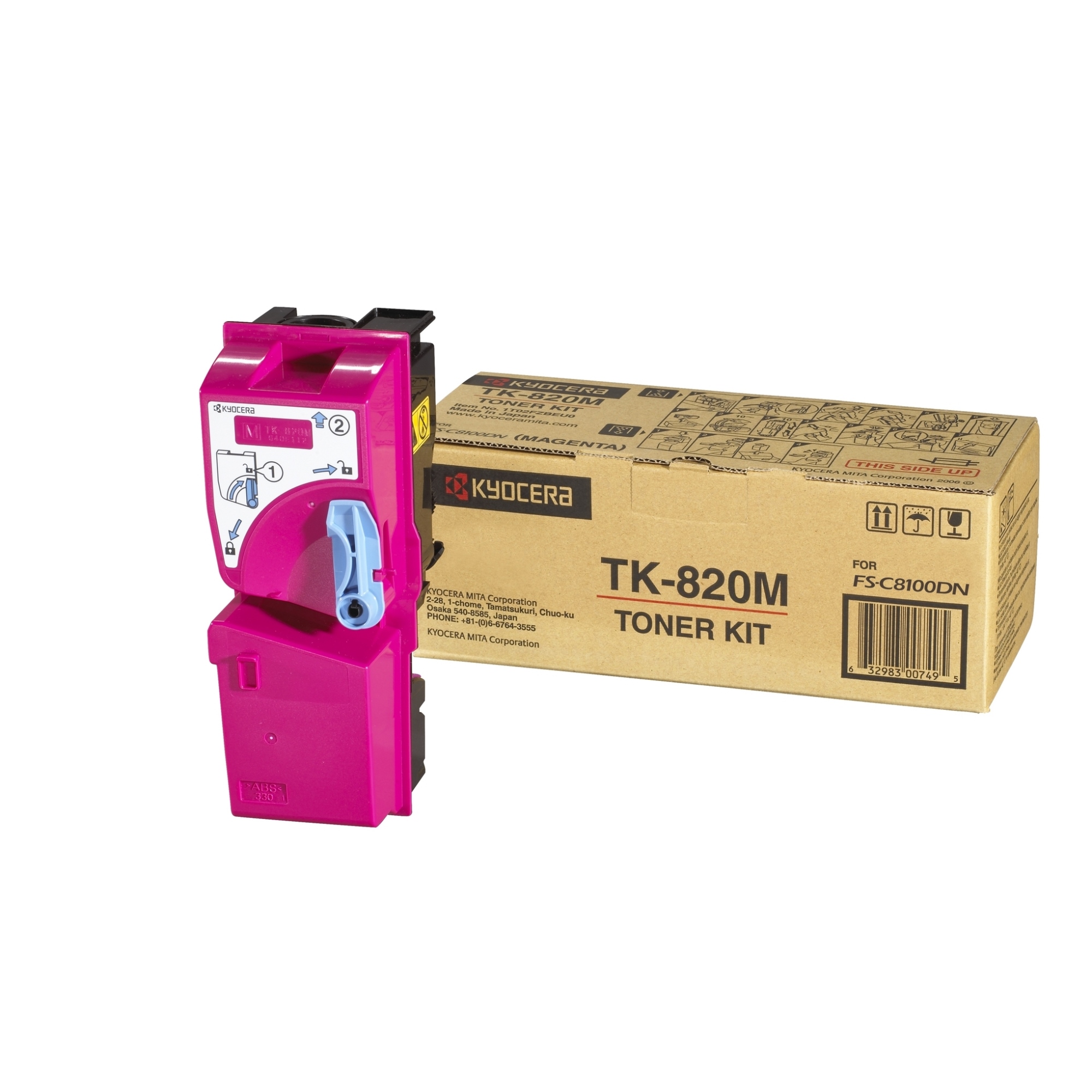 TK-820M cartucho de tóner Original Magenta