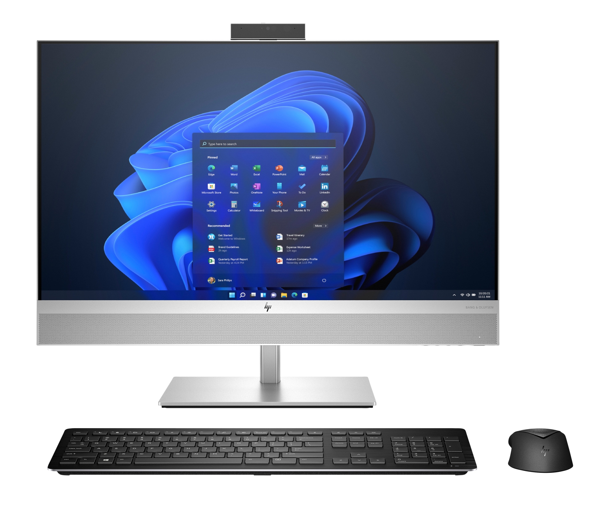 EliteOne 870 G9 All-in-One Touchscreen PC Intel® Core i5 68,6 cm (27") 2560 x 1440 Pixeles PC todo en uno 16 GB DDR5-SDRAM 512 GB SSD Windows 11 Pro Wi-Fi 6E (802.11ax) Plata