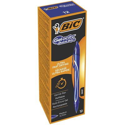 Gel-ocity Quick Dry Azul Bolígrafo de punta retráctil con pulsador Medio 12 pieza(s) 950442##12
