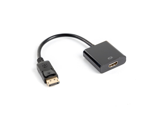 AD-0009-BK adaptador de cable de vídeo 0,1 m DisplayPort HDMI tipo A (Estándar) Negro