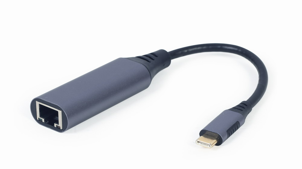 A-USB3C-LAN-01 base para portátil y replicador de puertos USB 3.2 Gen 1 (3.1 Gen 1) Type-C Negro, Gris