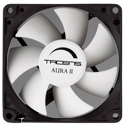 3AURAII8, Ventilador Ordenador 8 cm, Ultrasilencioso, Antipolvo, Negro