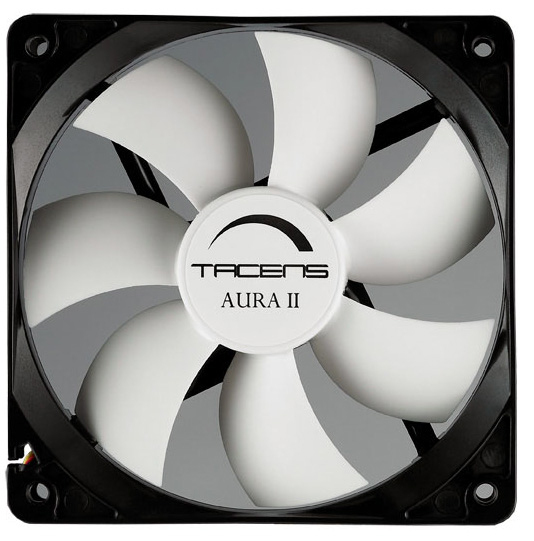 3AURAII12, Ventilador Ordenador 12 cm, Ultrasilencioso, Antipolvo, Negro