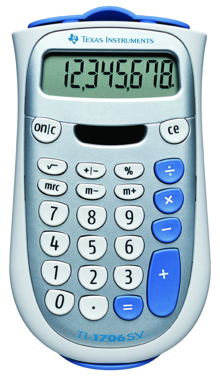 TI-1706 SV calculadora Escritorio Calculadora básica Plata, Blanco