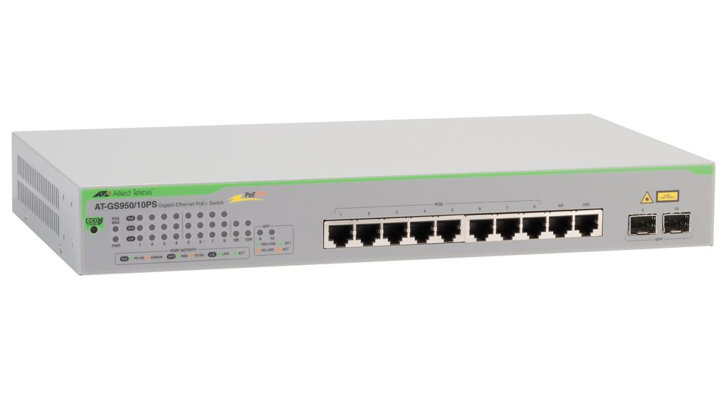 AT-GS950/10PS V2-50 switch No administrado Gigabit Ethernet (10/100/1000) Energía sobre Ethernet (PoE) Gris