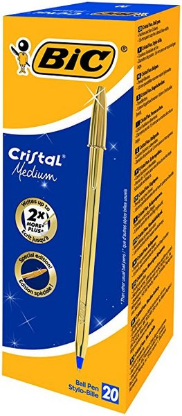 Cristal Medium Azul Clip-on retractable ballpoint pen Medio 1 pieza(s) 9213401