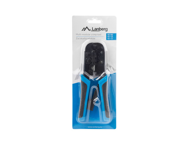 NT-0201 crimpadora Herramienta para prensar Negro, Azul