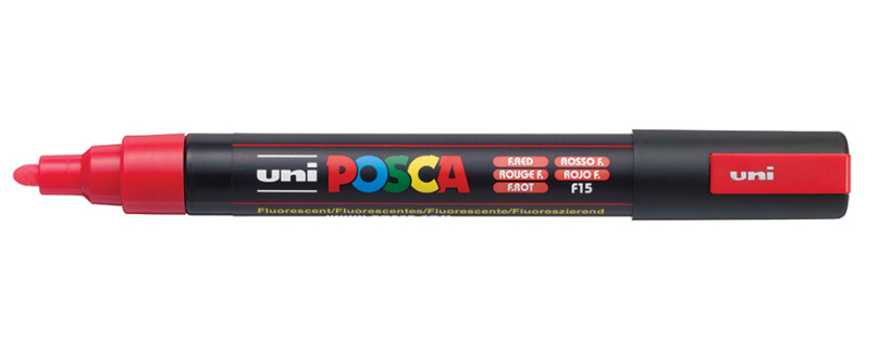POSCA PC-5M Rojo fluorescente