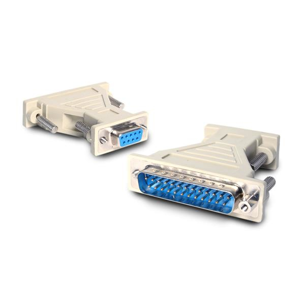 Adaptador Conversor de Cable Serie DB9 a DB25 Hembra a Macho