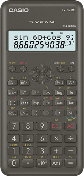 FX-82MS-2 calculadora Bolsillo Calculadora científica Negro