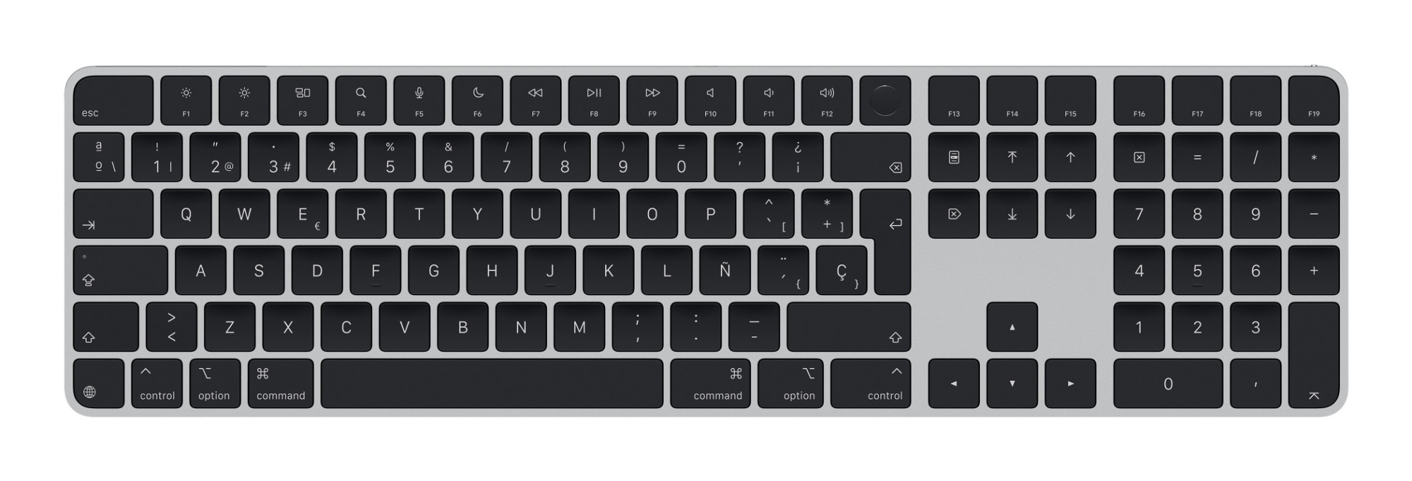 Magic teclado Universal USB + Bluetooth QWERTY Español Negro