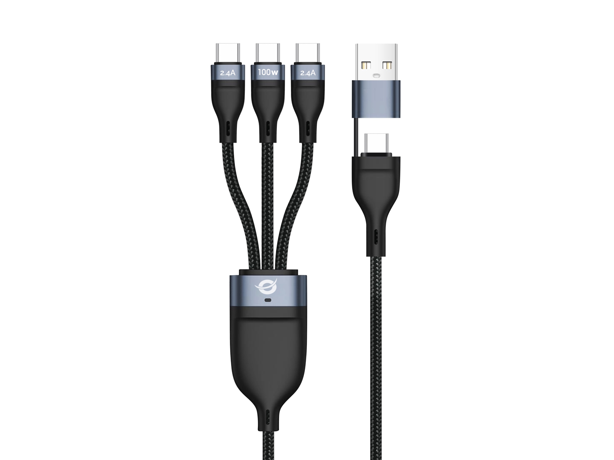 ETTA06B15C cable USB USB 2.0 1,5 m USB A/USB C 3 x USB C Negro