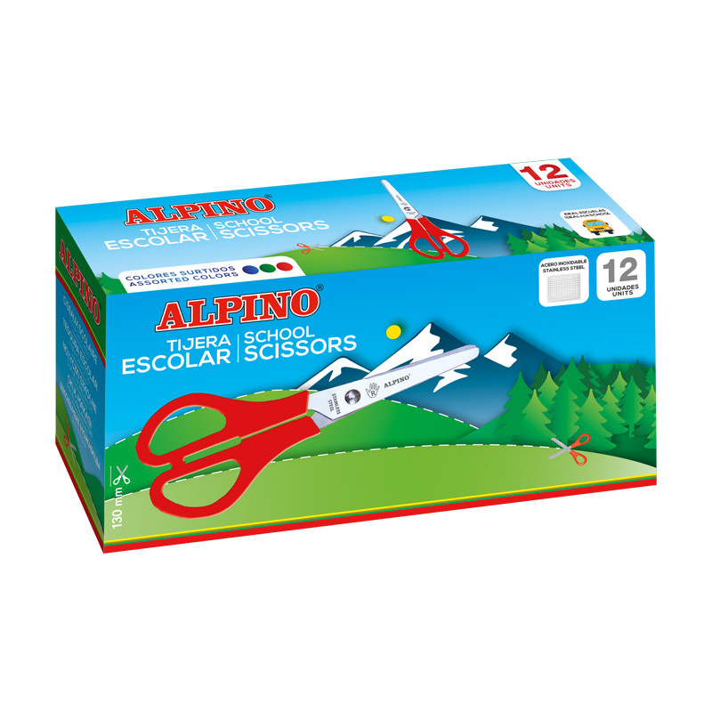 PT0001 tijera de escritorio y manualidades Universal Corte recto Azul, Verde, Rojo