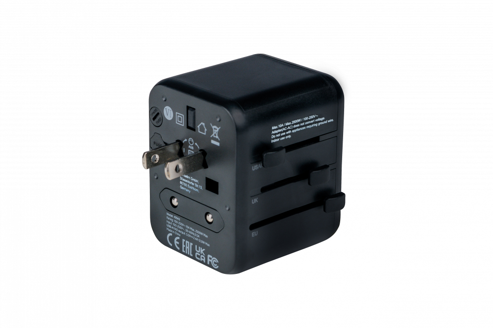 49543 adaptador de enchufe eléctrico Universal Negro