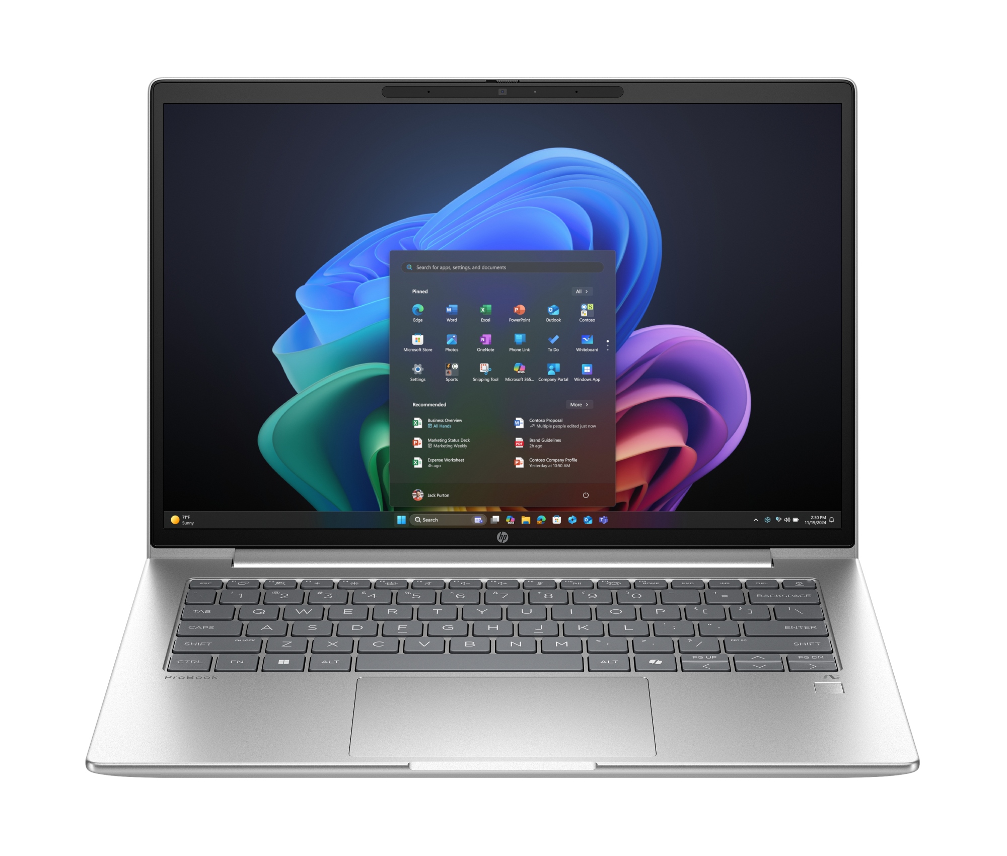 ProBook 4 G1q Notebook Next Gen AI Wolf Pro Security Edition Copilot+ PC Snapdragon X1-26-100 Portátil 35,6 cm (14") WUXGA 16 GB LPDDR5x-SDRAM 512 GB SSD Wi-Fi 6E (802.11ax) Windows 11 Pro Plata