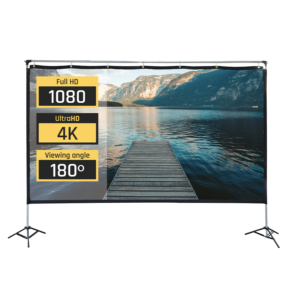 Pantalla exterior portable 120" 265x149 cm