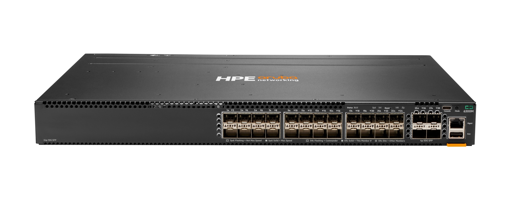 Aruba Networking CX 6300M 24-port SFP+ and 4-port SFP56 Switch