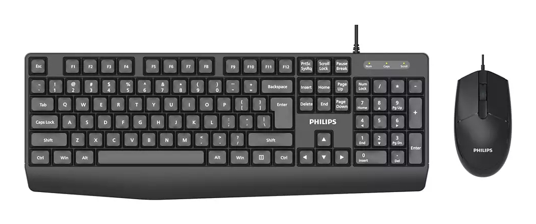 2000 series SPT6237B/85 teclado Ratón incluido Universal USB QWERTY Negro