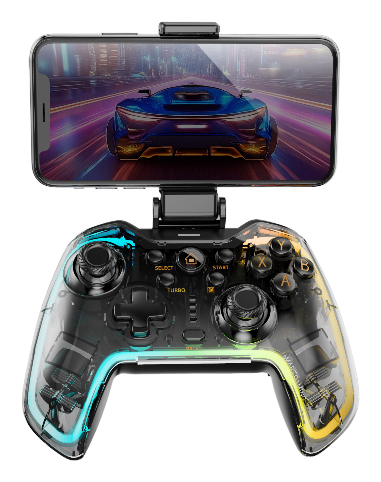 MGP-BT2 Negro, Transparente Bluetooth/USB Gamepad Analógico/Digital Android, Nintendo Switch, Nintendo Switch 2, Nintendo Switch Lite, Nintendo Switch OLED, PlayStation 4, Playstation 3