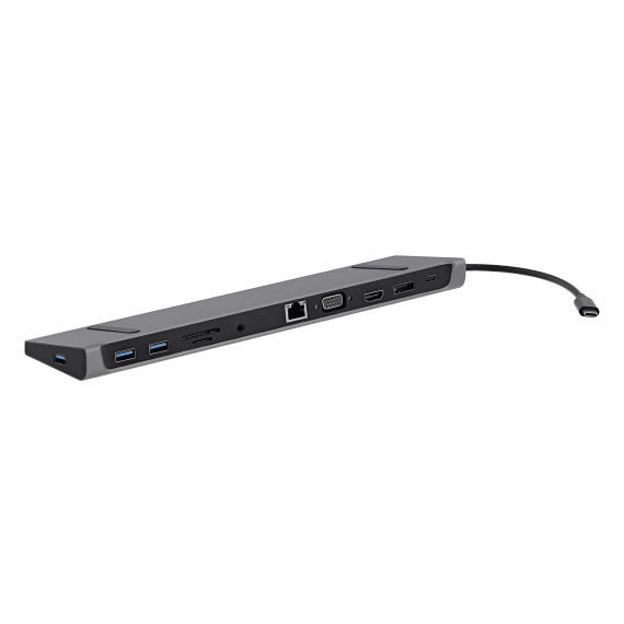 DSMST12 base para portátil y replicador de puertos Alámbrico USB 3.2 Gen 1 (3.1 Gen 1) Type-C Negro