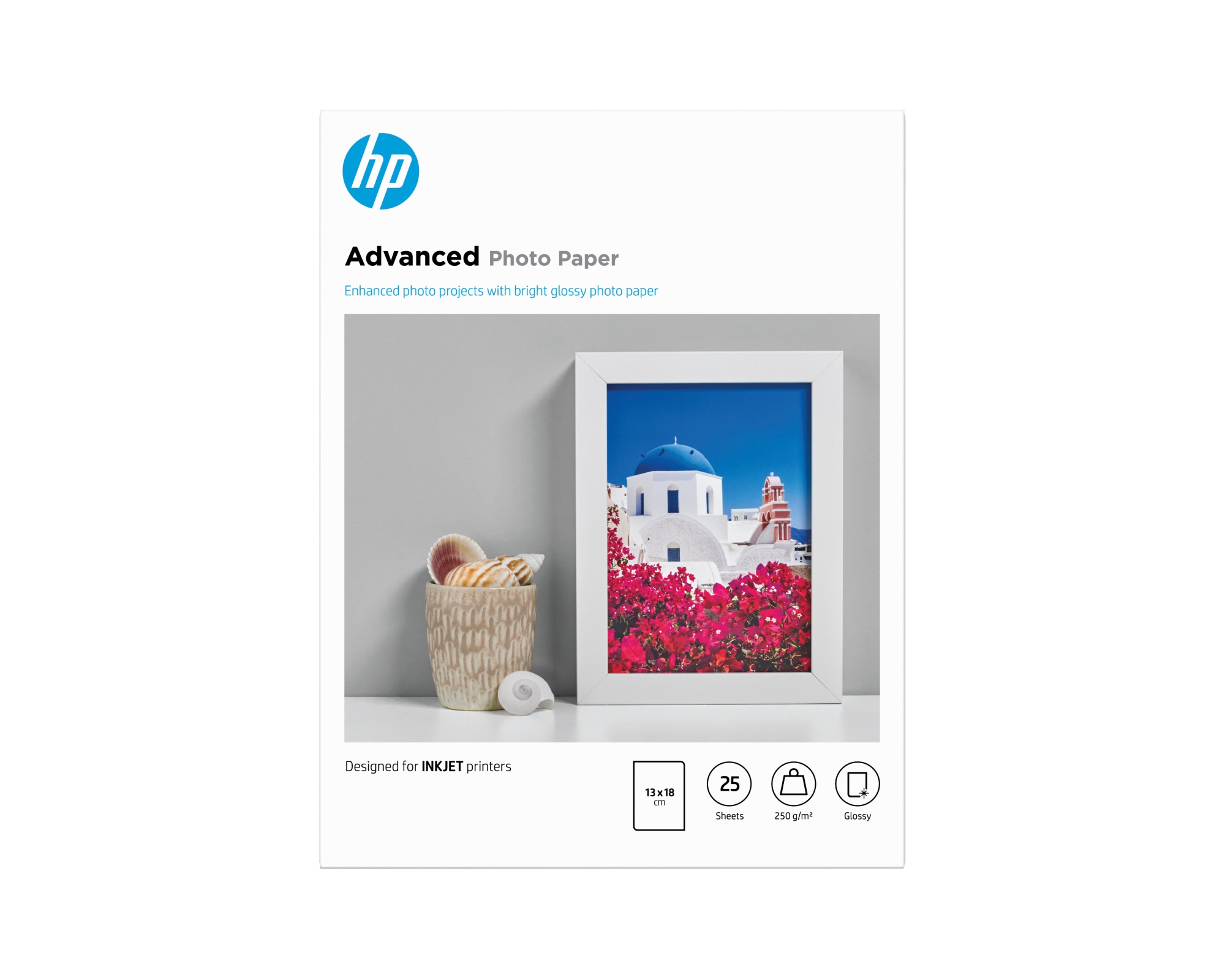 Papel fotográfico Advanced, brillante, 250 g/m2, 13 x 18 cm (127 x 178 mm), 25 hojas
