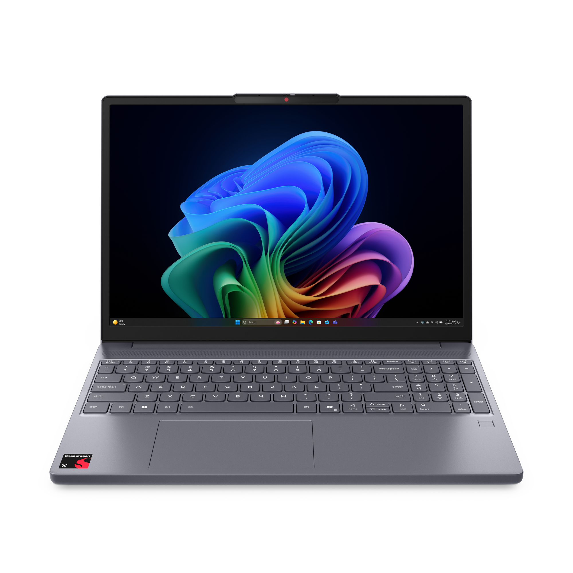 IdeaPad Slim 3 15Q8X10 Copilot+ PC Snapdragon X1-26-100 Portátil 38,9 cm (15.3") WUXGA 16 GB LPDDR5x-SDRAM 512 GB SSD Wi-Fi 6E (802.11ax) Windows 11 Home Español Gris