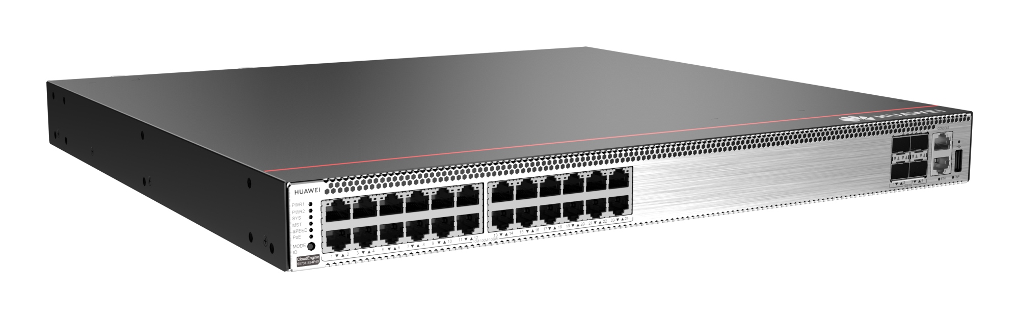 CloudEngine S5731-S24P4X Gestionado L3 Gigabit Ethernet (10/100/1000) Energía sobre Ethernet (PoE) 1U Negro, Plata
