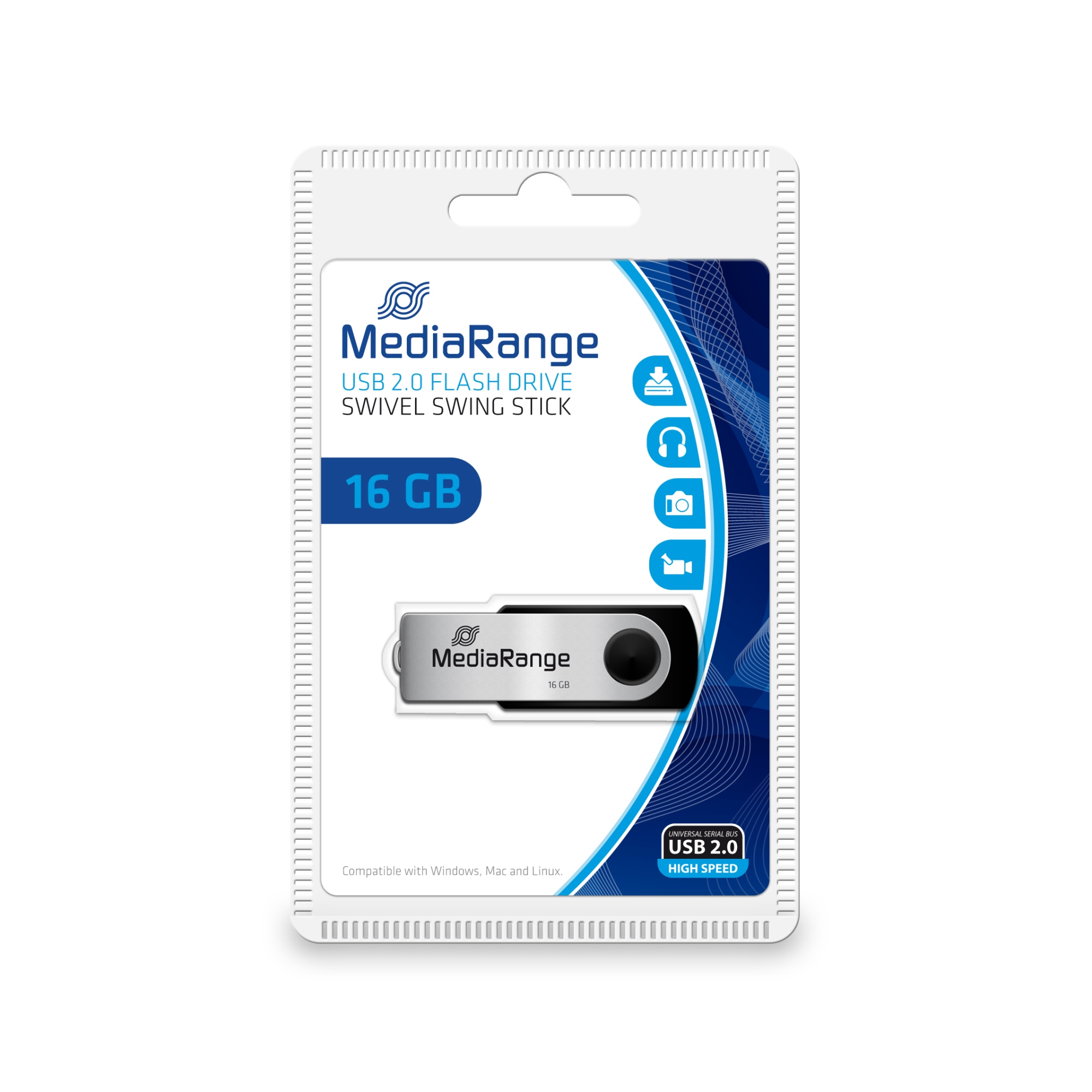 MR910 unidad flash USB 16 GB USB Type-A / Micro-USB 2.0 Negro, Plata