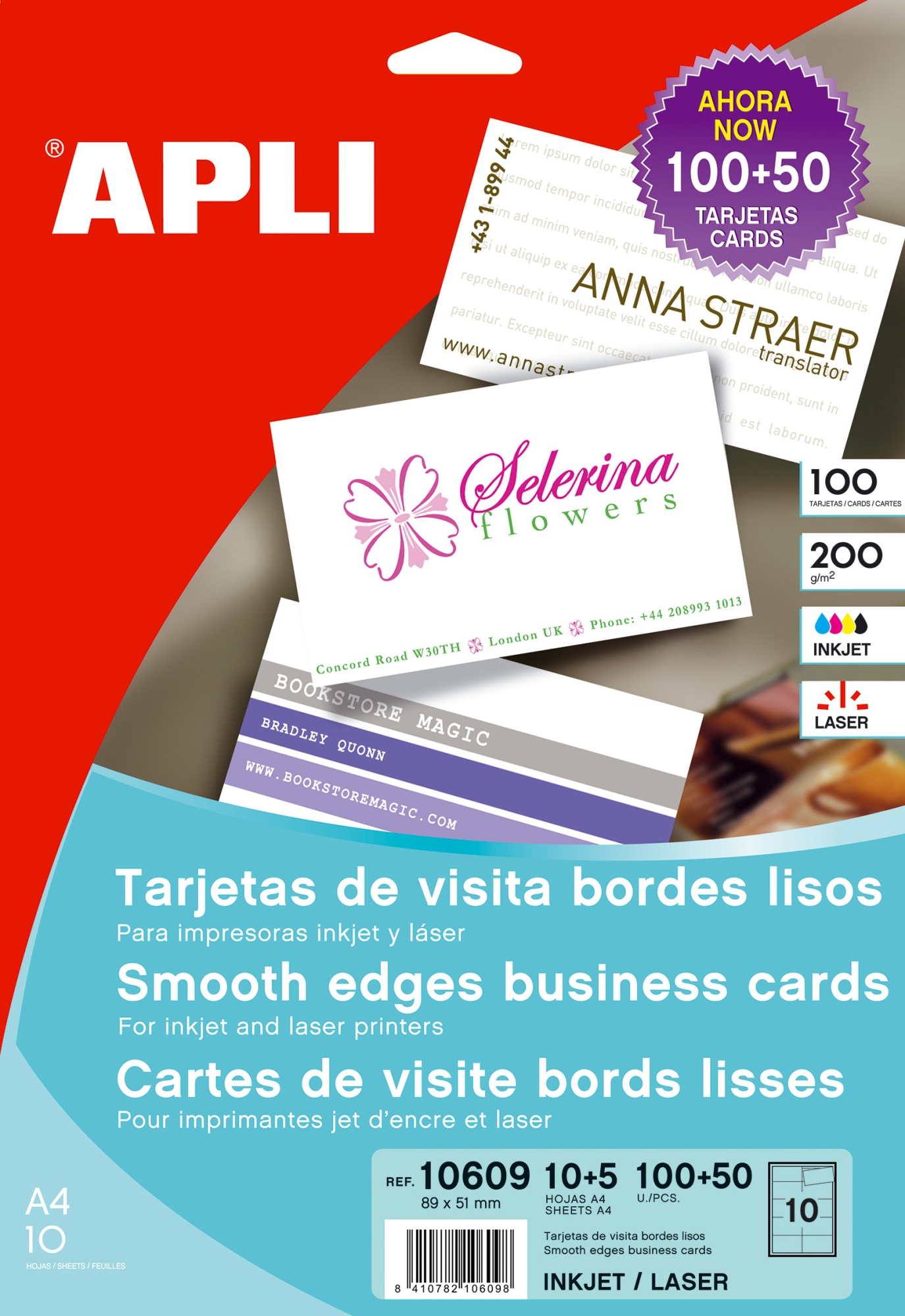 10609 tarjeta de visita 100 pieza(s)