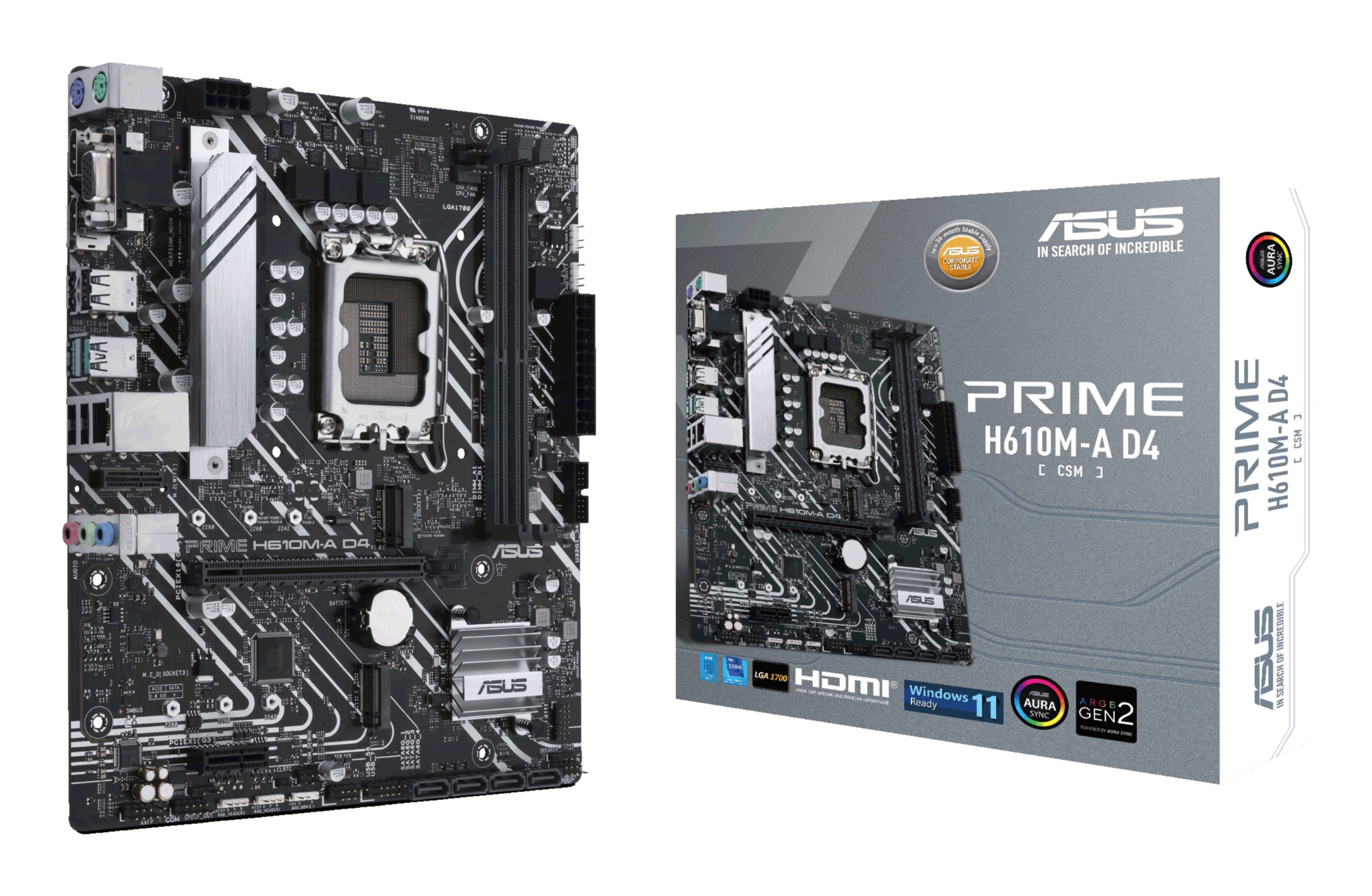 PRIME H610M-A D4-CSM Intel H610 LGA 1700 micro ATX
