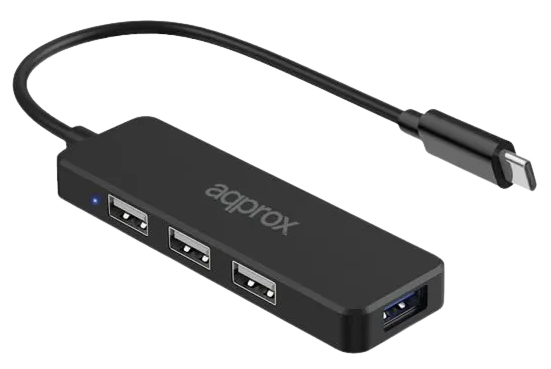 APPC48V2 hub de interfaz USB Tipo C 5000 Mbit/s Negro