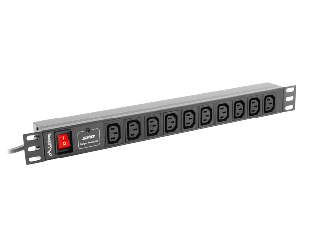 PDU-10I-0200-IEC-BK unidad de distribución de energía (PDU) 10 salidas AC 1U Negro