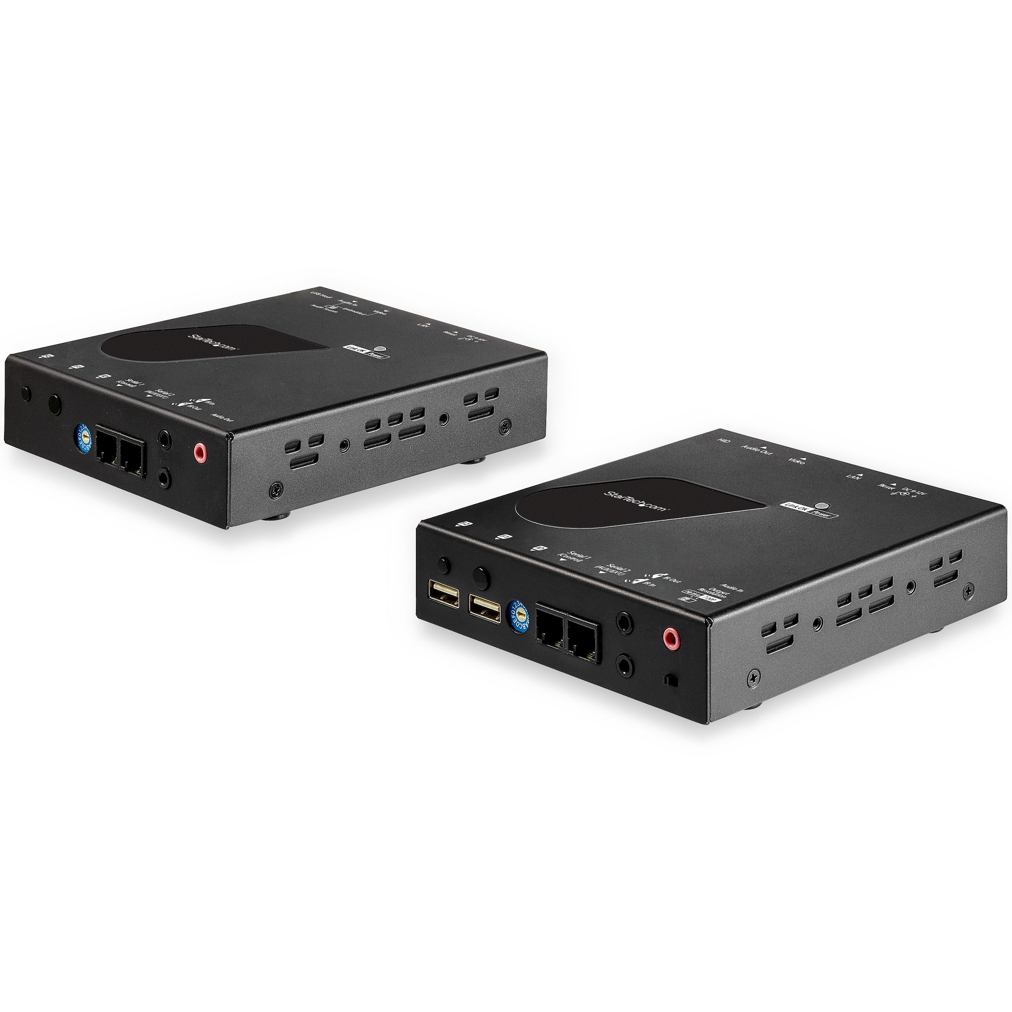 Extensor KVM HDMI KVM por IP - HDMI 4K 30Hz y USB 2.0 por IP, LAN o Ethernet CAT5e/CAT6 (100m/330ft) - Kit Extensor para Transmisor/Receptor/Conmutador/Switch KVM Remoto
