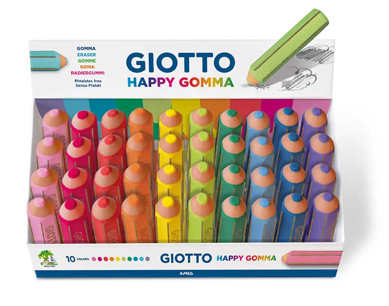 Happy Gomma goma Caucho Azul, Coral, Fucsia, Verde, Lila, Cal, Naranja, Rosa, Turquesa, Amarillo 40 pieza(s)