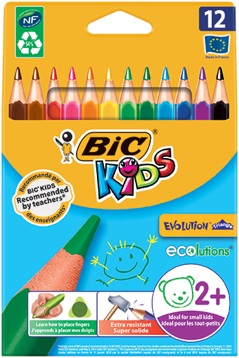 Kids Evolution Triangle laápiz de color Multicolor 12 pieza(s)