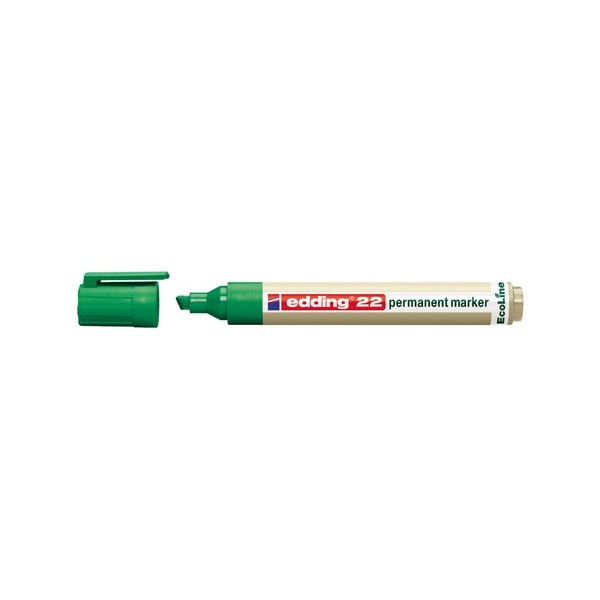 4-22 004 marcador permanente Punta de cincel Verde 10 pieza(s)