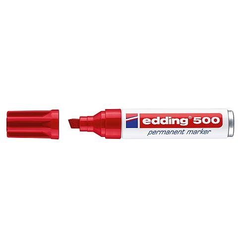 4-500 002 marcador permanente Punta de cincel Rojo 10 pieza(s)