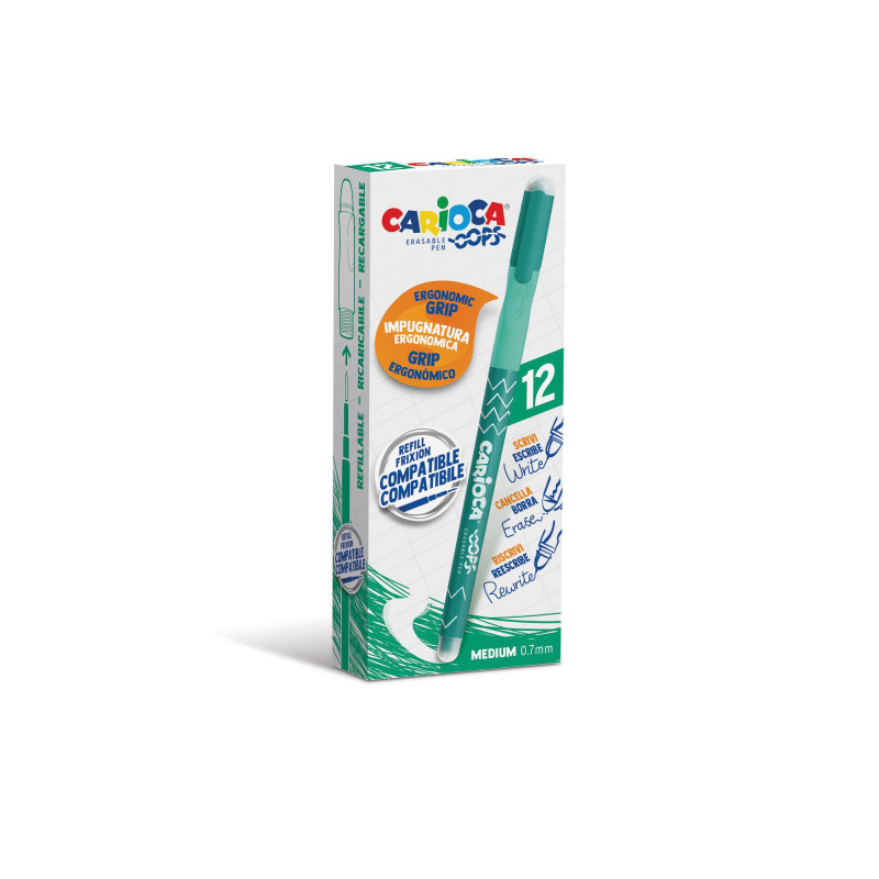 43039/04 bolígrafo de gel Bolígrafo de gel con tapa Medio Verde 12 pieza(s)