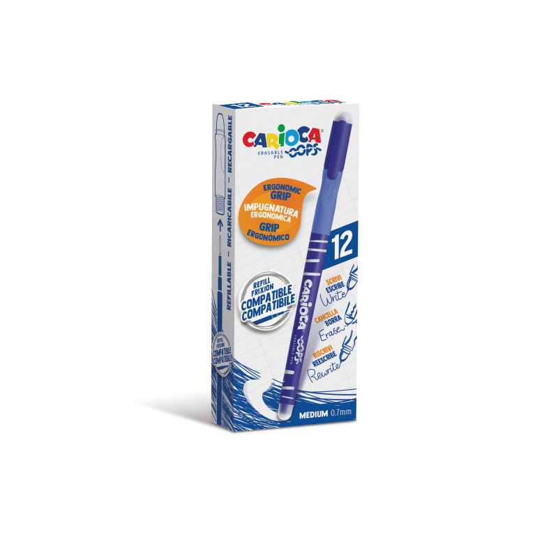43039/02 bolígrafo de gel Bolígrafo de gel con tapa Medio Azul 12 pieza(s)