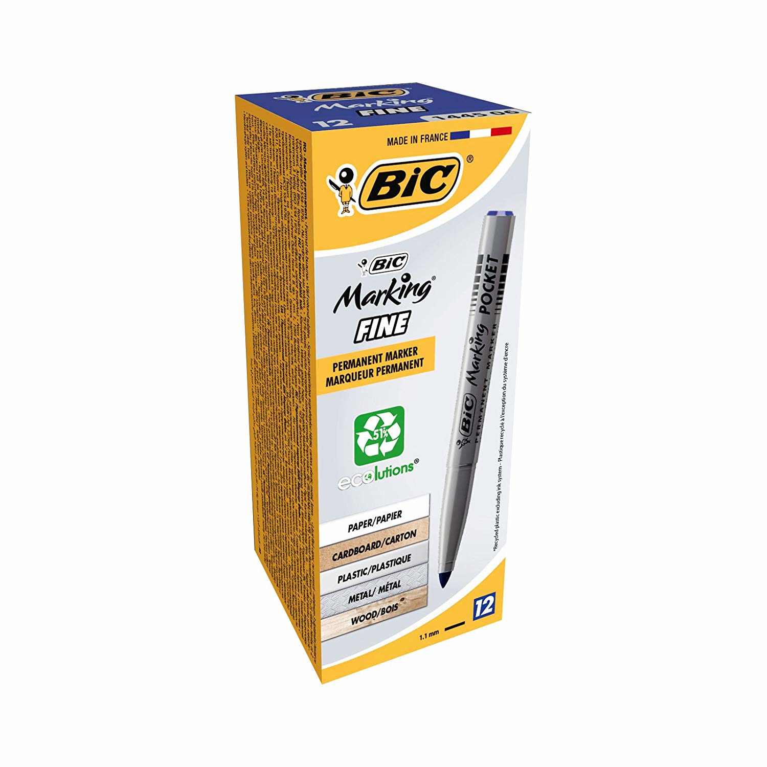 Marking Pocket 1445 marcador permanente Punta redonda Azul 1 pieza(s) 8209011